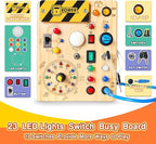 Grarain Busy Board for Toddlers - Montessori Educational Toy for 1-3 Year Old Boys & Girls | Travel-Friendly Sensory Learning Activity | Ideal for Kids with Autism(Clocks Busy Board)