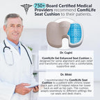 ComfiLife Premium Gel & Memory Foam Seat Cushion – Doctor Recommended Office Chair Cushion, Car Seat Cushion – Chair Cushions for Back & Sciatica Pain Relief – Seat Cushions for Office & Desk (Beige)