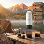Portable Electric Espresso Machine Self-heating with USB-C, 12V 7800mAh Long battery life Travel Coffee Maker for Camping Hiking Office Car Compatible with NS Capsules & Ground Coffee