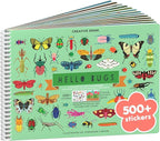 Cupkin Hello Bugs Sticker Book Activity for Kids, Toddler Airplane Travel Essentials, 500+ Bugs Stickers for Kids + 12 Scenes + 12 Coloring Book Pages, Bug Lover Gift, Children's Crafts Ages 2–8 Years