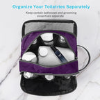 Gonex Travel Toiletry Bag Nylon, Shaving Bag Toiletry Organizer Deep Purple