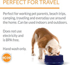 K&H Pet Products Coolin' Dog Water Bowl, Summer Cooling Water Bowl for Small, Medium & Large Dogs & Cats, Indoor Outdoor Insulated Ice Cold Pet Dish to Keep Pets Hydrated - 96 Ounces Chill Blue