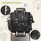 LARIPOP Dog Travel Bag Airline Friendly for Small Medium Large Dogs, Pet Travel Organizer with Collapsible Bowls Food Containers Mat, Waterproof Portable Tote for Dog Outdoor Travel