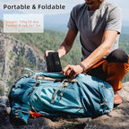 Solar Charger 10000mAh Solar Power Bank for Outdoor Camping, Blank Phone Charger for Emergency, Equipped with Dual 5V / 2.1A USB Outputs & Flashlight, IPX4 Waterproof, Shockproof for Outdoor Feature