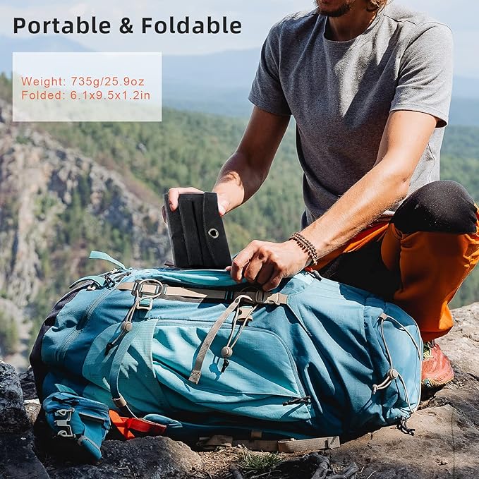 Solar Charger 10000mAh Solar Power Bank for Outdoor Camping, Blank Phone Charger for Emergency, Equipped with Dual 5V / 2.1A USB Outputs & Flashlight, IPX4 Waterproof, Shockproof for Outdoor Feature
