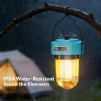 HOMY Rechargeable Camping Lantern, USB-C Dimmable Warm Light, IPX4 Waterproof, Emergency Lantern for Power Outages, Camping, Hiking