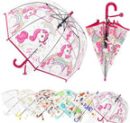 MRTLLOA Kids Clear Bubble Umbrella with an Easy Grip Curved Handle, Safety Transparent Dome Bubble Umbrella for Toddler Boys Girls