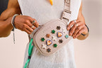 Crocs Classic Belt Waist Bag, Customizable Fanny Pack, Personalize with Jibbitz Charms, Taupe, One Size