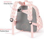 STEAMEDBUN Corduroy Kids Backpack for Girls and Boys 5-8: Girls Backpack for Elementary Kindergarten - 15 inch Cute Backpacks for Kids - Checkerboard