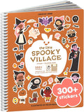 Spooky Village Halloween 300+ Sticker Book by Cupkin Toddler Travel Activity Coloring + Sticker Book, Road Trip Essentials, 8 Coloring Pages + Side by Side Scenes for Ages 2–8 Years