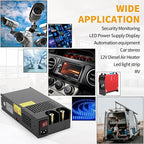MYSWEETY 12V Power Supply, AC to DC Converter 110V AC to 12V DC Converter, New Version Power Supply Max 83.4A 1000W Transformer for RV, Radio/Car Stereos, LED Strip, Travel, 3D Printer