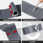 TOOVREN 2-in-1 Travel Belt for Luggage Straps Add a Bag Bungees Suitcase Luggage Strap Over Handle Suitcases Belt for Carry On Bag Adjustable Backpack Attachment Airport Travel Accessories Gray