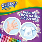 Crayola Clicks Retractable Markers Bold (10ct), Teacher Classroom School Supplies, Spring Crafts, No Dry Washable Markers for Kids