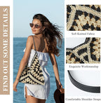 Straw Beach Bags for Women - Summer Woven Tote Bag Shoulder Handbags, Large Beach Bag for Women for Holiday