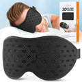 LitBear Breathable Sleep Mask, 3D Eye Mask Sleep for Side Sleepers Women Men, Light blocking Sleeping Mask with Adjustable Strap, Soft Lightweight Eye Cover for Travel, Night Work, Nap, Office - Black