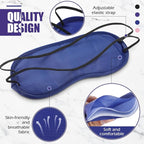 Tarpop 200 Pcs Eye Mask Sleeping Blindfold Eye Cover with Adjustable Strap for Games Party Team Building Travel Individually Wrapped Sleep Mask for Women Men (Black,Blue,Purple,Pink)