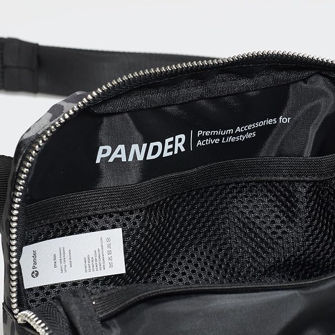 Pander Everywhere Belt Bag for Women, Fashion Waist Packs, Crossbody Bags with Adjustable Strap (Grey Leopard)