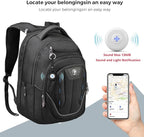 Swissdigital Design TSA Business Laptop Backpack For Men with Apple Find My,Travel Backpack With USB Charging Port,RFID Pockets Presents For Men Fits 15.6 Inch Computer | J16BT9508F-1