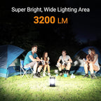 Camping Lantern, 3200LM LED Lanterns for Power Outages, 4600mAh Phone Charger & Rechargeable Lantern, 5 Light Modes Camping Lights & Lanterns for Hurricane/Emergency, Camping Accessories-2 Pcs