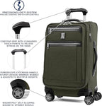 Travelpro Platinum Elite Softside Expandable Luggage, 8 Wheel Spinner Suitcase, TSA Lock, Men and Women, Pilot Green, 2-Piece Set (21/25)
