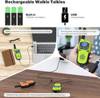 Walkie Talkies for Adults- WokTok Long Range 2 Way Radio for Camping Hiking Hand Held Hiking Accessories Camping Gear Xmas Birthday Gift for Kids,SOS Siren,NOAA Weather Alert,4 Radios