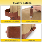 Vorspack Travel Toiletry Bag - Hanging Toiletry Bag for Men Water Resistant Canvas Shaving Bag with Large Capacity for Travel - Brown (Pack of 2)