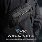 tomtoc 1.5L X-Pac Sling Bag with RFID Blocking, Crossbody Bag Minimalist Chest Shoulder Pack for Men/Women, Water-resistant Lightweight Casual Funny Pack for Travel, Daily Commute