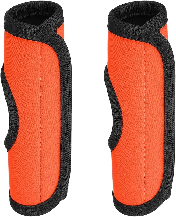 PATIKIL Luggage Handle Wrap for Suitcase, 2 Pcs Bright Color Neoprene Comfort Soft Handle Covers Luggage Identifiers for Bag Suitcase Tags Wraps Travel Accessories, Orange