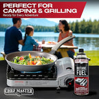 Chef Master 72x 8oz Butane Fuel Canister - Butane Torch Refill & Camp Stove Fuel - Gas Canister for Picnics, Outdoor Cooking, Grilling - Camp Stove, Torch Fuel Camping Essentials - 90340