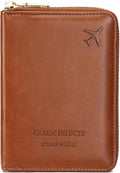 Travel Passport Wallet RFID Blocking Passport Holder-Women and Men with Zippered Ladies Passport Cover