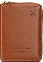 Travel Passport Wallet RFID Blocking Passport Holder-Women and Men with Zippered Ladies Passport Cover