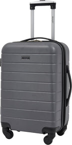 Wrangler Smart Spinner Hardside Luggage, 22-Inch Carry-On, Quiet Shade