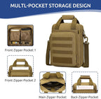 ZHIERNA Tactical Messenger Bag, Tactical Briefcase Laptop Bag Heavy Duty MOLLE Shoulder Pack Handbag for Men(Patch Included)