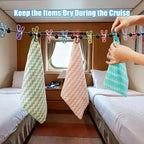 Magnetic Clothesline for Cruise Ship,Portable Clothes Line for Traveling,Cruise Essentials 2025，Retractable Clothesline for Outside and Hotel Room，2-Pack Wall Hooks with Hardware