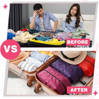 6 Pcs Travel Shoe Bags with Zipper Nylon Portable Waterproof Suitcase Shoe Organizer Packing for Golf(L,Purple)