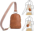 INICAT RFID Blocking Sling Bag, Anti Theft Crossbody Bag for Women, Travel Fanny Pack Style Purse, Vegan Leather