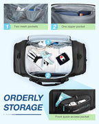 BAGSMART 4-IN-1 Gym Bag for Women Men, TSA Lightweight Duffle Bag for Travel with Shoe Compartment & Wet Pocket, 22L/30L/38L Tactical Backpack with 40oz Water Bottle Holder