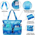 Bluboon Waterproof Beach Tote Pool Bags for Women Ladies Extra Large Carry On Bag With Wet Compartment for Weekender Travel