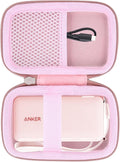 khanka Hard Case for Anker 3-in-1 Power Bank USB C Charger Block,Anker 10,000mAh Portable Charger,Case only. (Pink)