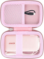 khanka Hard Case for Anker 3-in-1 Power Bank USB C Charger Block,Anker 10,000mAh Portable Charger,Case only. (Pink)