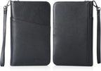 Polare Full Grain Leather Passport Holder Cover Case for Men and Women RFID Blocking Family Travel Wallet Holds 6 Passports