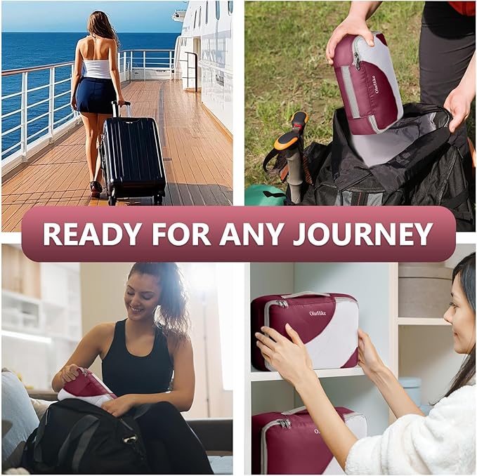 8 Set Packing Cubes for Travel, Gifts for Women Mom,Anti-Tearing Suitcase Organizer,OlarHike Vacation Essentials & Accessories for Cruise Ship