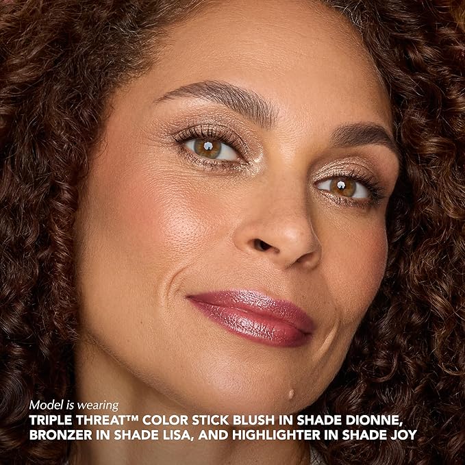 Thrive Causemetics Triple Threat Color Stick Mother's Day Makeup Gift Set for Women: Blush, Highlighter, Bronzer & Contour Stick, Waterproof Smudge Proof Face Makeup Formula, 3 Shades