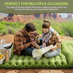 FUN PAC Camping Sleeping Pad, Ultralight Camping Mat with Pillow, Built-in Foot Pump Inflatable Sleeping Pads Compact for Camping Backpacking Hiking Traveling Tent,Single,Green