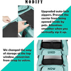 GAPZER Small Dog Carrier for Puppy Yorkshire Softshell Car Transport Chihuahua Carry Cage 18-inch Collapsible Doggie Vet Visit Crate Easy Load Roomy Pet Carrier Bag Kennel Dog Essentials Teal