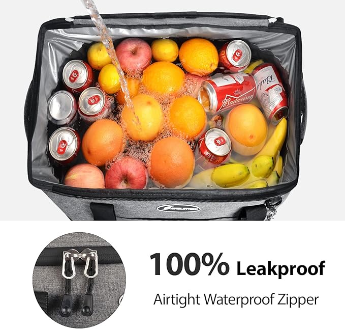 Maelstrom Collapsible Soft Cooler Bag,35/55/75 Cans Beach Cooler with Flip Top Lid, Ice Chest, Leakproof & Portable for Beach, Camping, Road Trips & Grocery Shopping