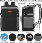 Camping Cooler Backpack 30 45 Cans, Soft Backpack Coolers Insulated Leak Proof Travel Cooler Bag Waterproof Lunch Picnic Beach Work Trip Thermal Bag Drink Beverage Beer Bag Cooler