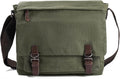 Evergoo Vintage Messenger Bag Unisex Shoulder Bags Canvas Satchel Cross Body Work Satchel Briefcase for 15.6 Inch Laptop