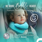 BCOZZY Kids Chin Supporting Travel Pillow for Ages 3–7- Patented Soft Neck Pillow for Head and Chin Support in Car Seat and Airplane. Comfortable Travel Essential. Small Size, Bag, Unicorn