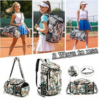 Gym Duffle Bag Backpack with Shoe Compartment,4 ways Travel Backpack for Women and Men,Multi-Functional Weekender bag with Waterproof Layer&Laptop Compartment for Fitness, Travel,Camping